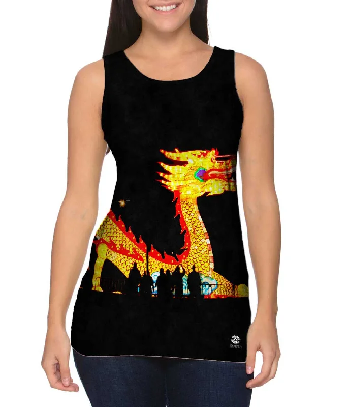 Fun Print Tank Top-China Festival Of Lights Dragon