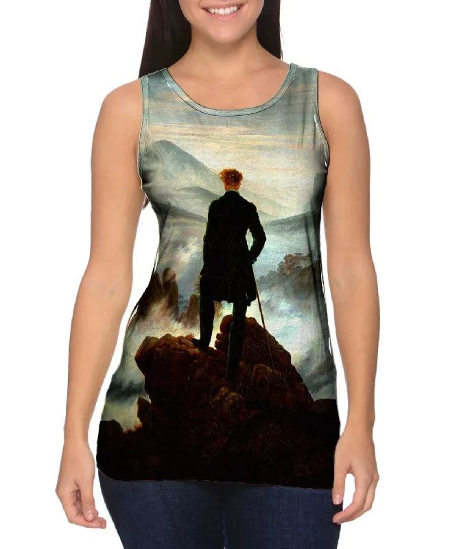 Customizable Gym Tank-Caspar David Friedrich - "Wanderer Above the Sea of Fog" (1818)