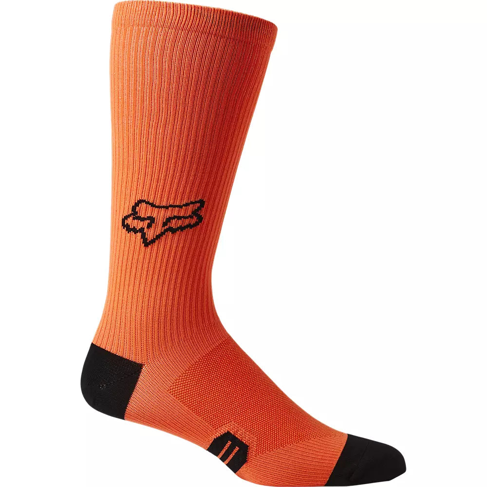 Custom Embroidered Ankle Socks-Fox Racing 10" Ranger Sock - Flo Orange