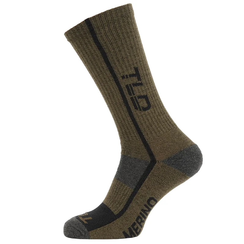 Athletic Compression Socks-Troy Lee Designs Chill Merino Wool Socks - Fatigue