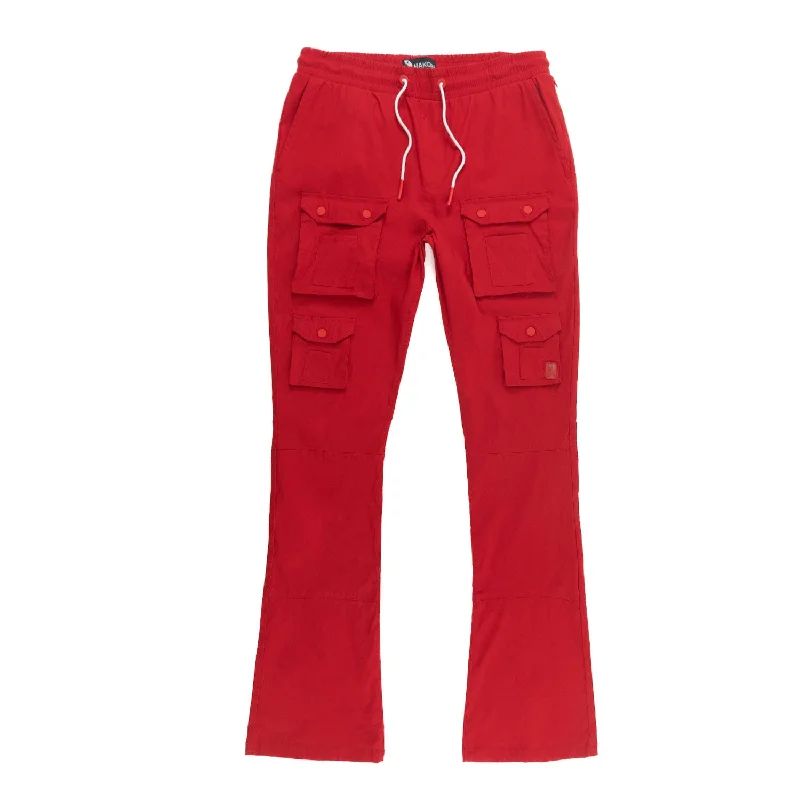 Premium Travel Pants-M1633 Colton 34” Stack Nylon/Spandex  Sweat Pants - Red