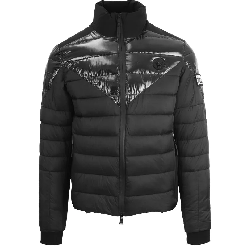 Outdoor Gear Jacket-Plein Sport Plain Quilted Black Jacket