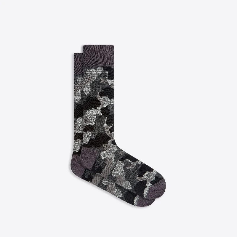 Trendy Textured Socks-Camouflage Mid-Calf Socks