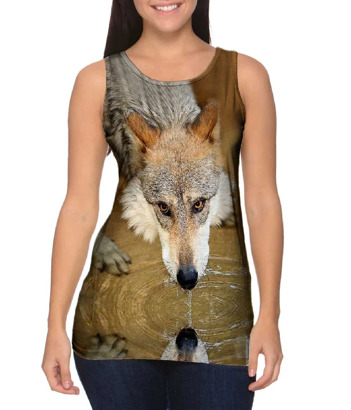 Personalized Name Tank-Deep Stare Wolf