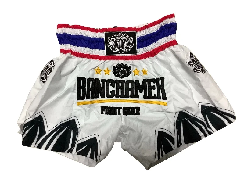 Graphic Tee Matching Shorts-Buakaw Shorts BFG7-2 WHITE SUBLIMATION