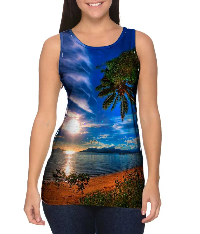 Activewear Tank Top-Day At The Beach