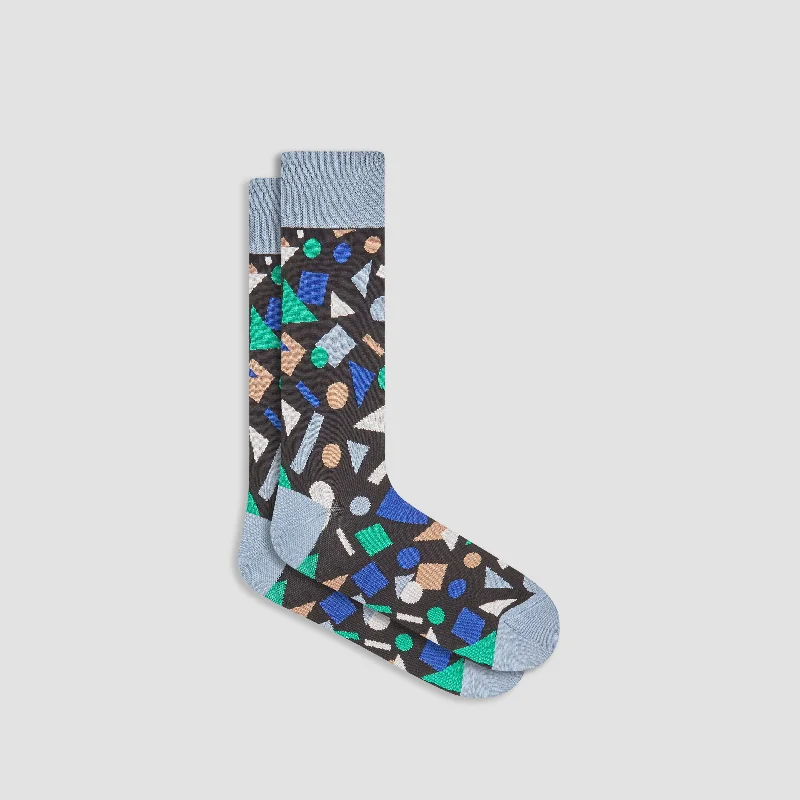 Trendy Hiker Socks-Geometric Mid-Calf Socks