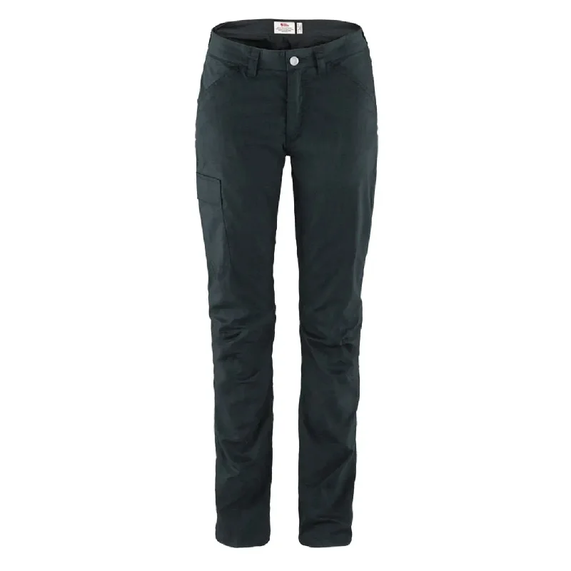 Outdoor Hiking Pants-Fjallraven Womens Vardag Lite Trousers Dark Navy