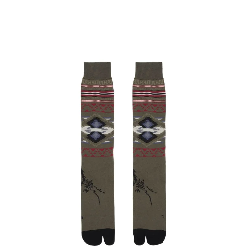 Fun Printed Crew Socks-BROKEN ARROW STRIPED SOCK