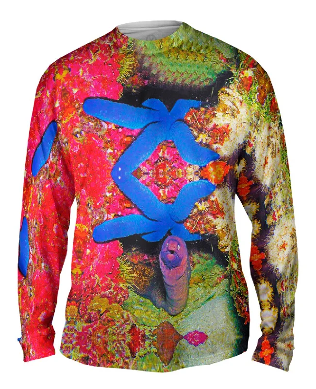 Bold Color Long Sleeve Shirt-Giant Moray Underwater