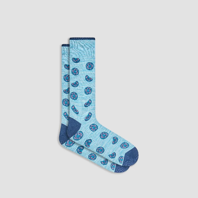 Casual Cotton Socks-Citrus Fruit Mid-Calf Socks