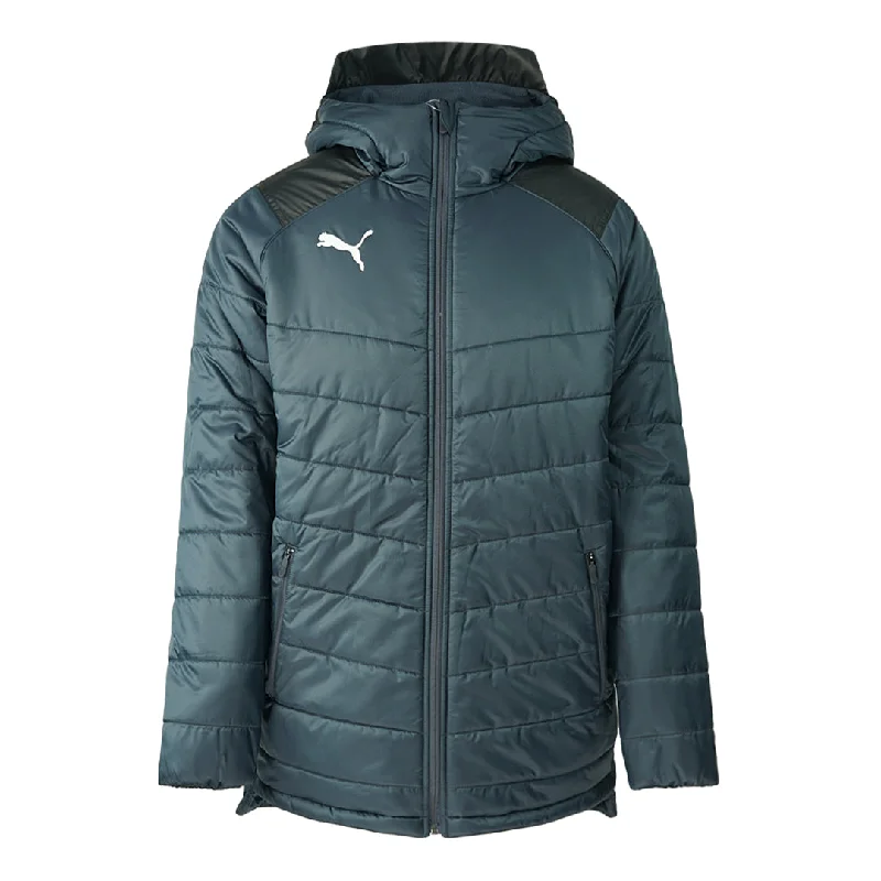 Waterproof Sport Jacket-Puma Bamberg Padded Blue Winter Long Jacket