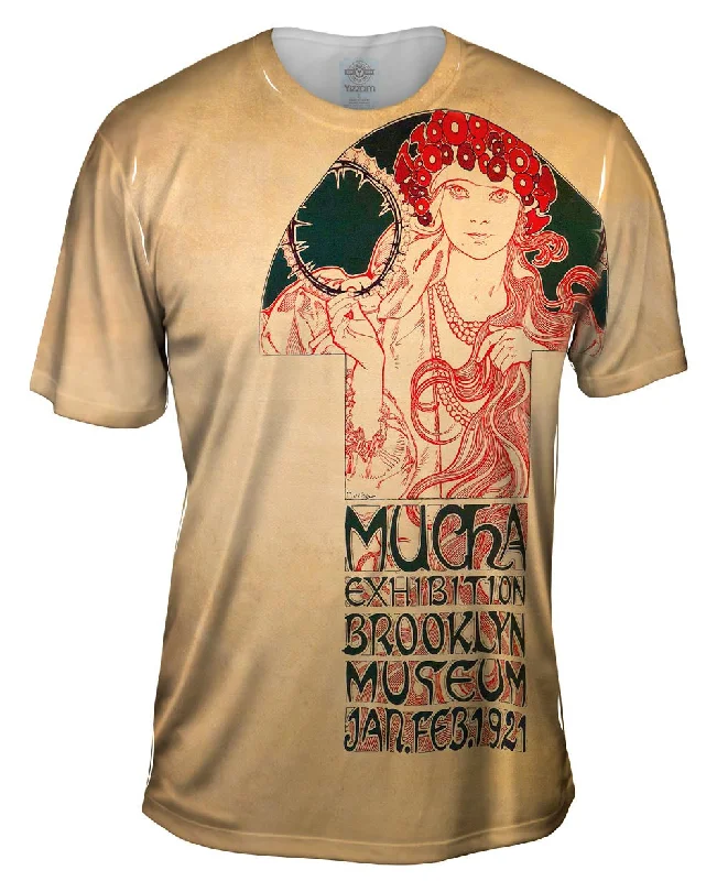 Cozy Casual T-shirt-Alphonse Mucha-Poster for the Brooklyn Exhibition-1921