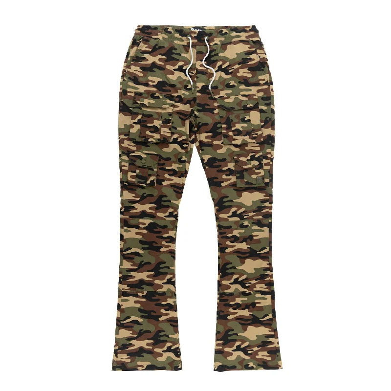 Athletic Performance Joggers-M1633 Colton 34” Stack Nylon/Spandex  Sweat Pants - Camo