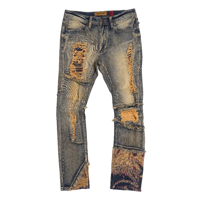 Slim Fit Casual Pants-M1994 Bagnoli Tapestry Jeans - Dirt