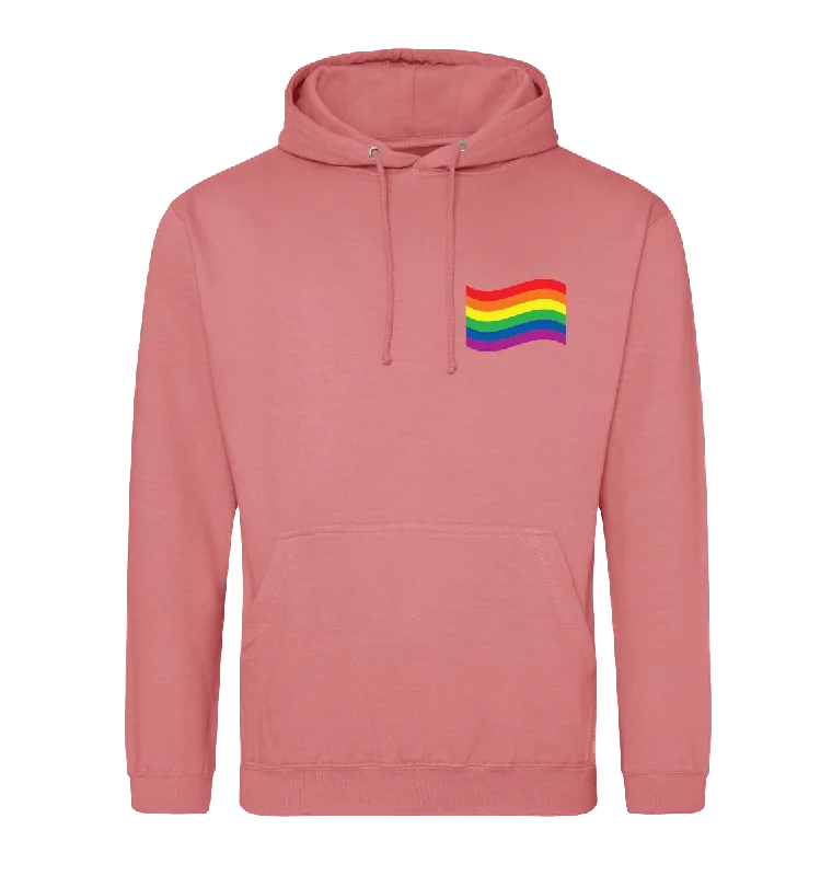 Warm Sherpa Hoodie-Wavy Rainbow Hoodie