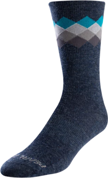 Casual Cotton Socks-Pearl Izumi Merino Thermal Sock - Navy-Teal Solitaire