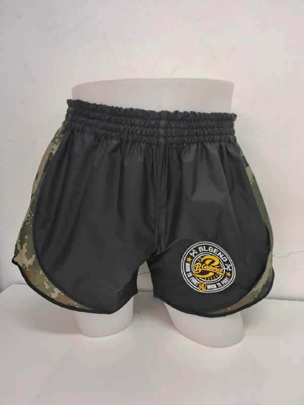 Graphic Print Shorts-Blegend Boxing Shorts Powerhouse 2.0 Black Camo Green