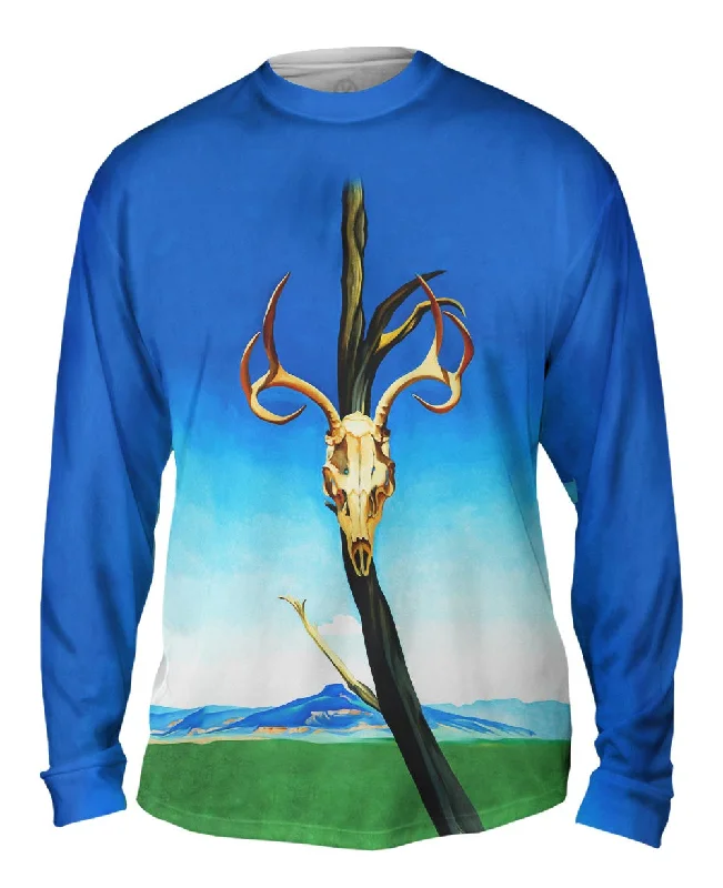 Casual Fit Long Sleeve Tee-Georgia Okeeffe - "Deer Skull with Pedernal" (1936)