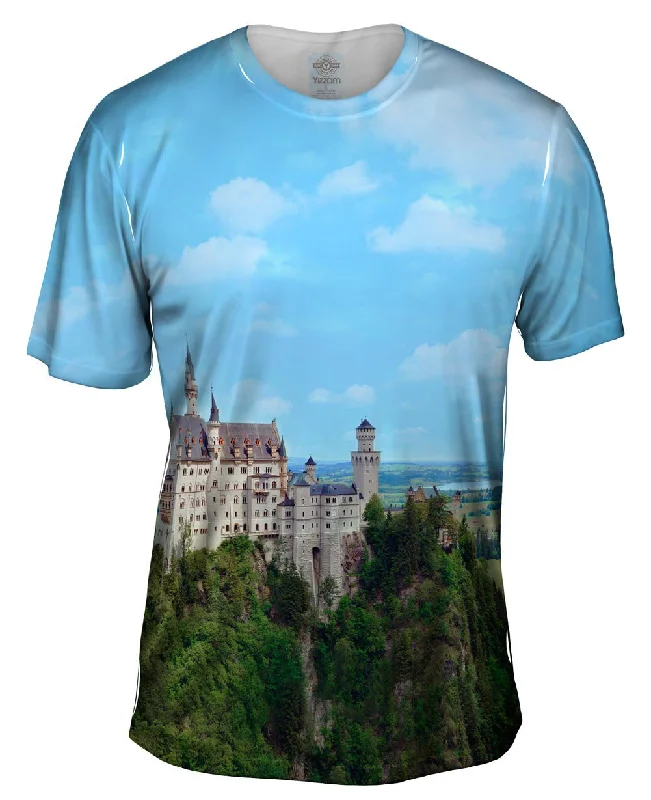 Logo Print T-shirt-Germany Castle Neuschwanstein