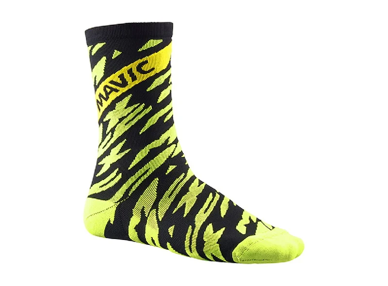 Stylish No-Show Socks-Mavic Deemax Pro 7" High Sock - Safety Yellow