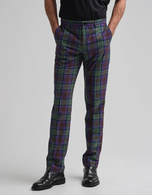 Breathable Running Pants-Isle of Skye Purple Tartan Trouser