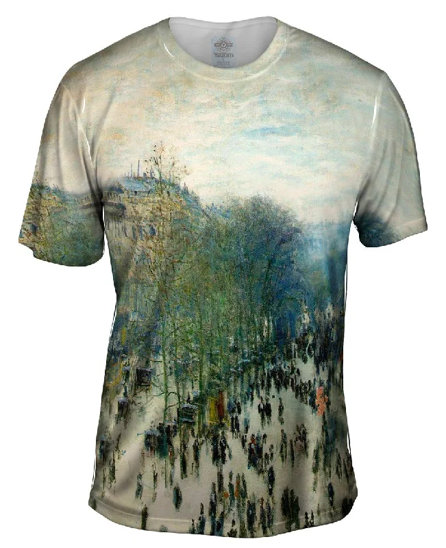 Music Fan T-shirt-Monet -"Boulevard des Capucines" (1874)