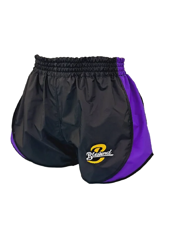 Outdoor Adventure Shorts-Blegend Boxing Shorts Powerhouse Black Purple