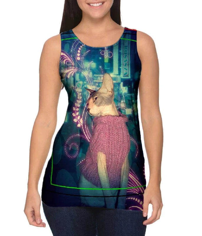 Customizable Gym Tank-City Sweater Sphinx Cat