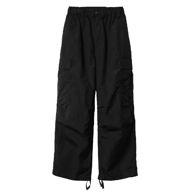 Classic Skinny Jeans Pants-Carhartt WIP Womens Jet Cargo Pant Black Rinsed