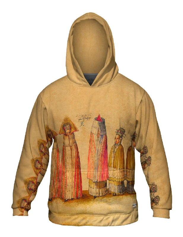 Hooded Sweatshirt-Albrecht Durer - "Three Mighty Ladies from Livonia" (1521)