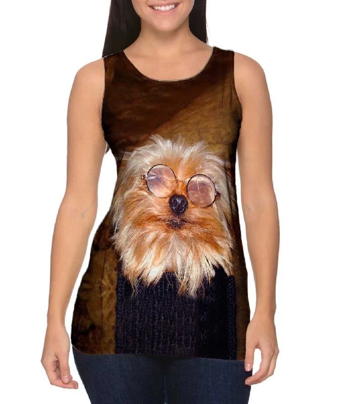 Personalized Workout Tank-Educated Yorkie