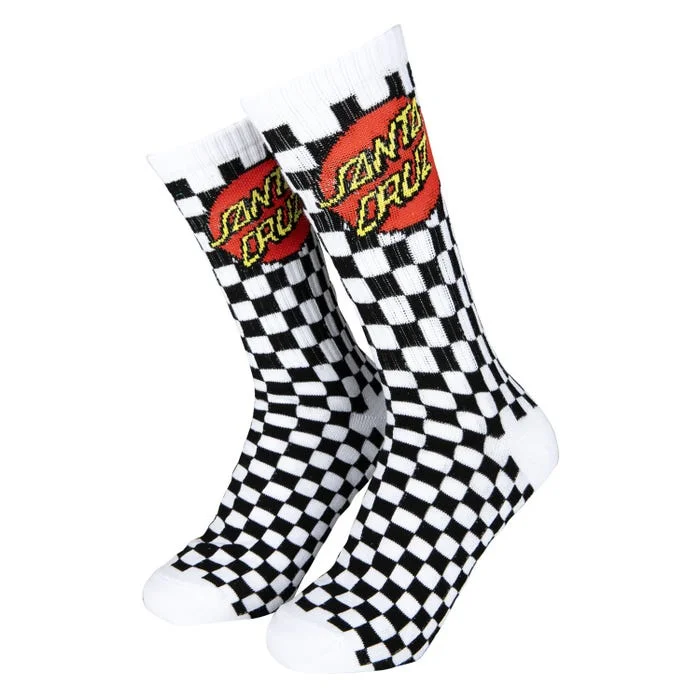 Custom Printed Compression Socks-Santa Cruz Beat Check Socks - Black