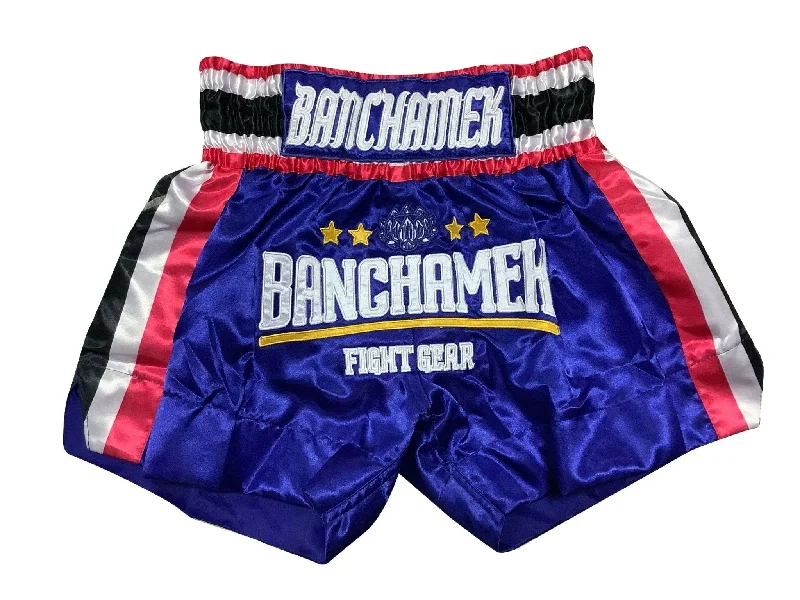 Beach Style Shorts-Buakaw Shorts BFG4-1 BLUE/WHITE /BLACK