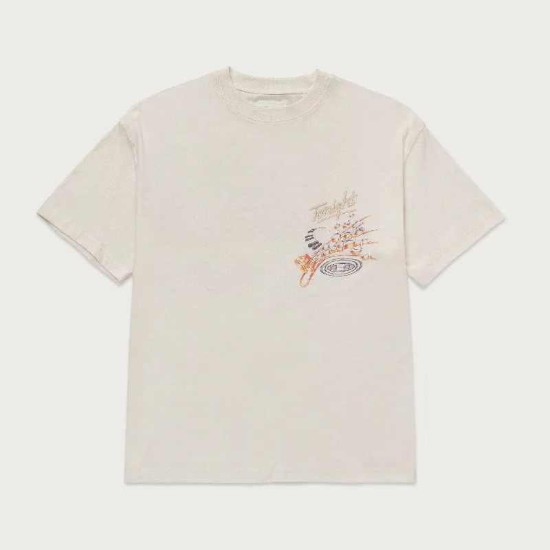 Bohemian Style T-shirt-Tonights Music Tee - Cream