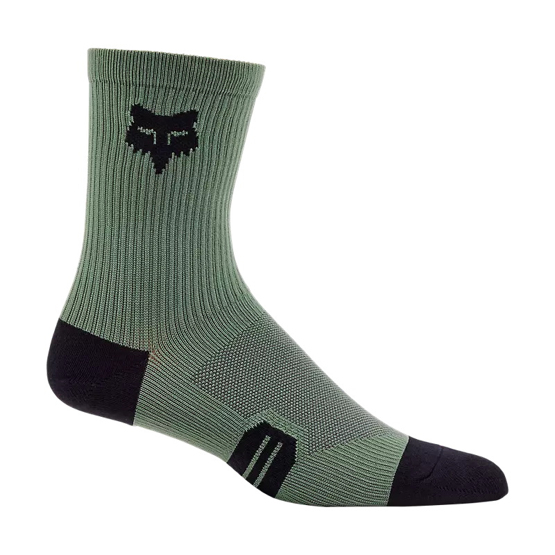 Custom Embroidered Ankle Socks-Fox Racing 6" Ranger Sock - Hunter Green