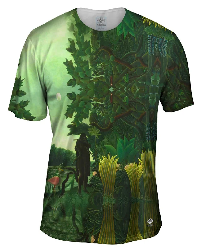 Beach Vibes T-shirt-Henri Rousseau - "The Snake Charmer" (1907)