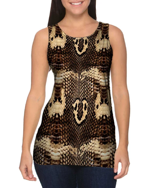 Graphic Design Tank Top-Cobra Snake Skin