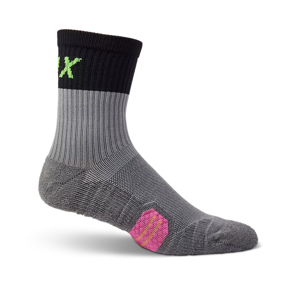 Trendy Crew Socks-Fox Racing Ranger Race Sock - Pewter