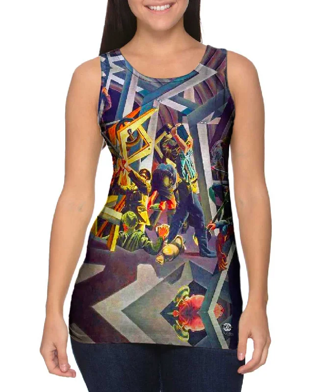 Personalized Workout Tank-David Bomberg - "Sappers At Work" (1919)