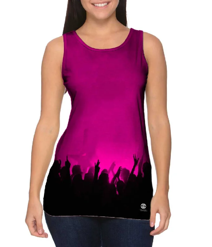 Stylish Sports Tank Top-Edm Music Makes The Crowd Pink