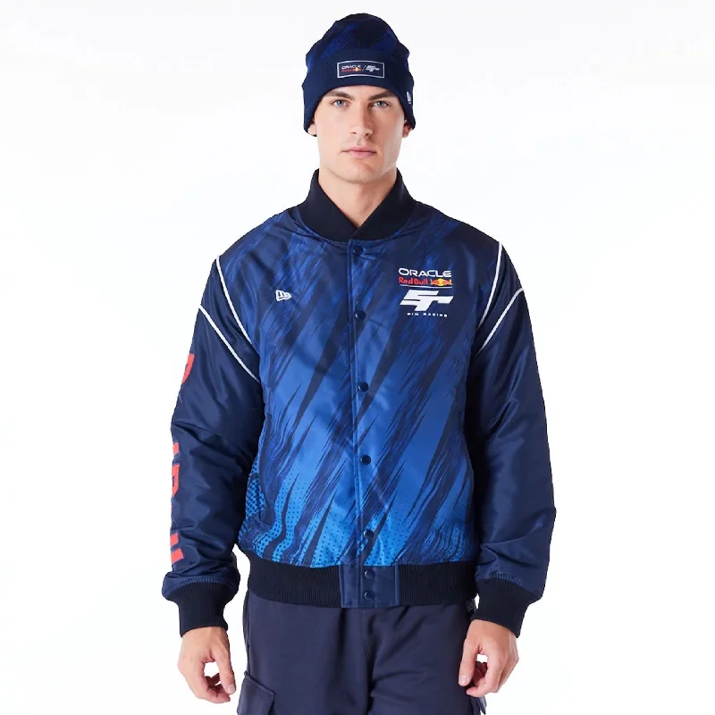 High-Performance Jacket-Red Bull Sim Racing Navy Bomber Jacket