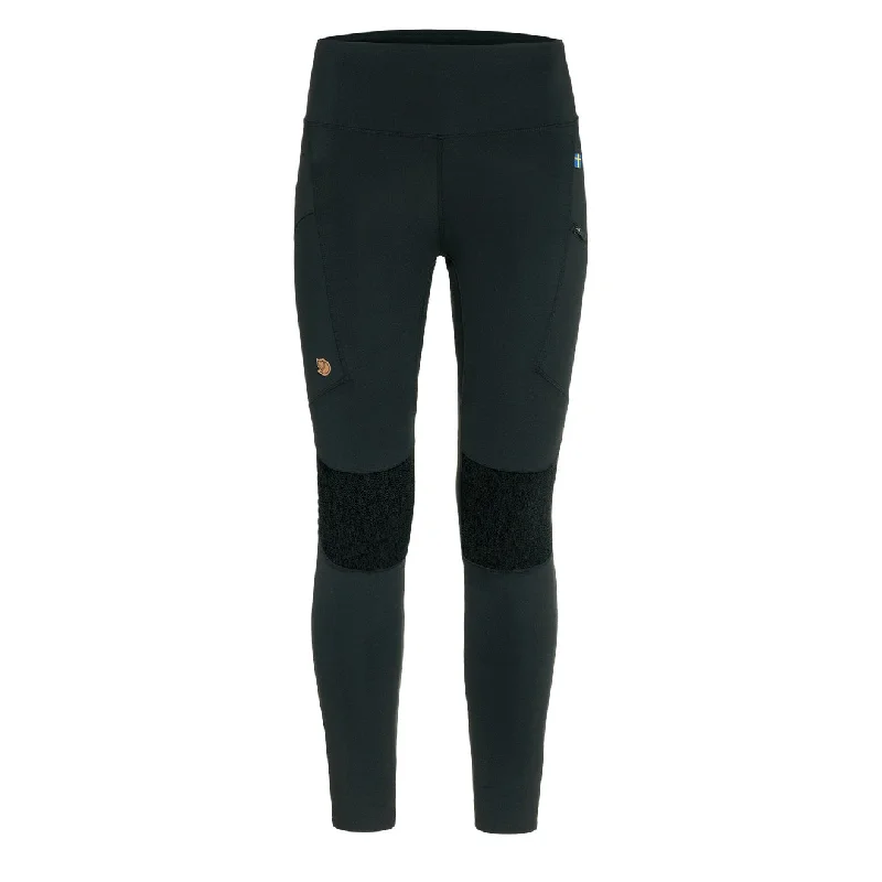 Fashionable Jogger Pants-Fjallraven Womens Abisko Trekking Tights HD Black