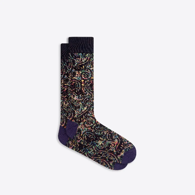 High-Performance Compression Socks-Paisley Mid-Calf Socks