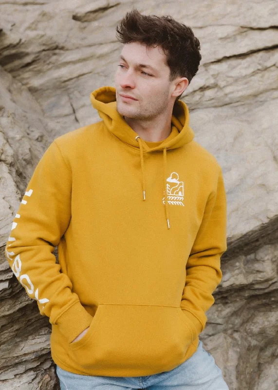 Personalized Hoodie Design-New Wave Mustard Organic Pullover Hoodie