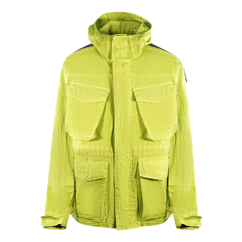 Stylish Zip-Up Jacket-Parajumpers Jupiter Palm Green Jacket