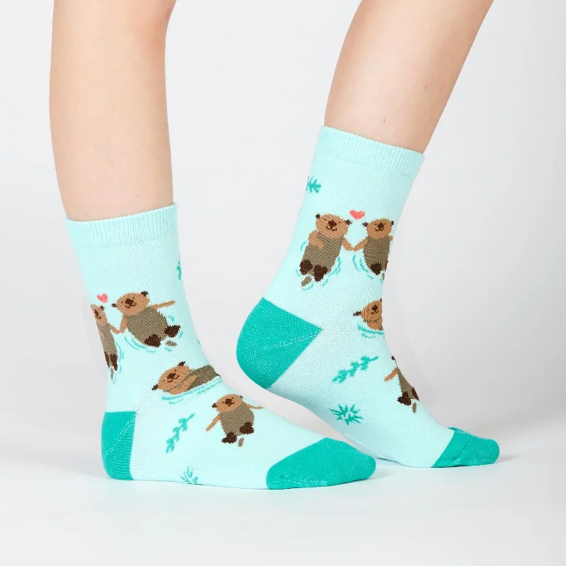 Comfortable Workout Socks-Sock it to Me My Otter Half Junior Crew Socks