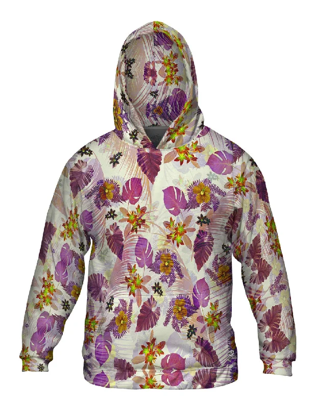 Warm Winter Hoodie-Aloha Pink Flowers Pink