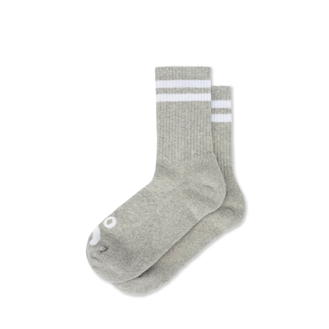 Performance Hiking Socks-Polar Skate Co. - Rib Socks | Happy Sad - Heather Grey