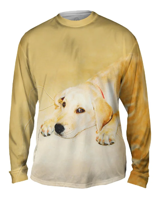 Retro Print Long Sleeve-Golden Lab Cooling Off